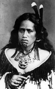 Portrait of a Maori woman, before 1880